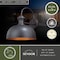 Vaxcel Franklin 1 Light Dusk to Dawn Bronze Gold Farmhouse Barn Dome Outdoor Wall Lantern T0347 - alternate 4